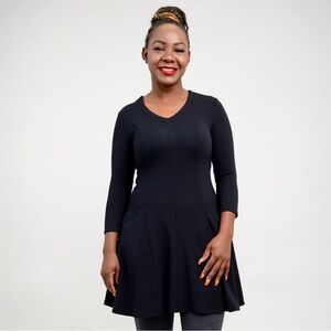 Blue Sky • Wilma Tunic Bamboo Cotton Blend Black Size XL